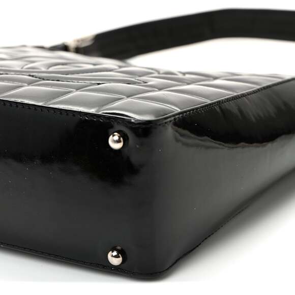 Chanel Patent Quilted Small Chocolate #239947C15B - Picture 9 of 10